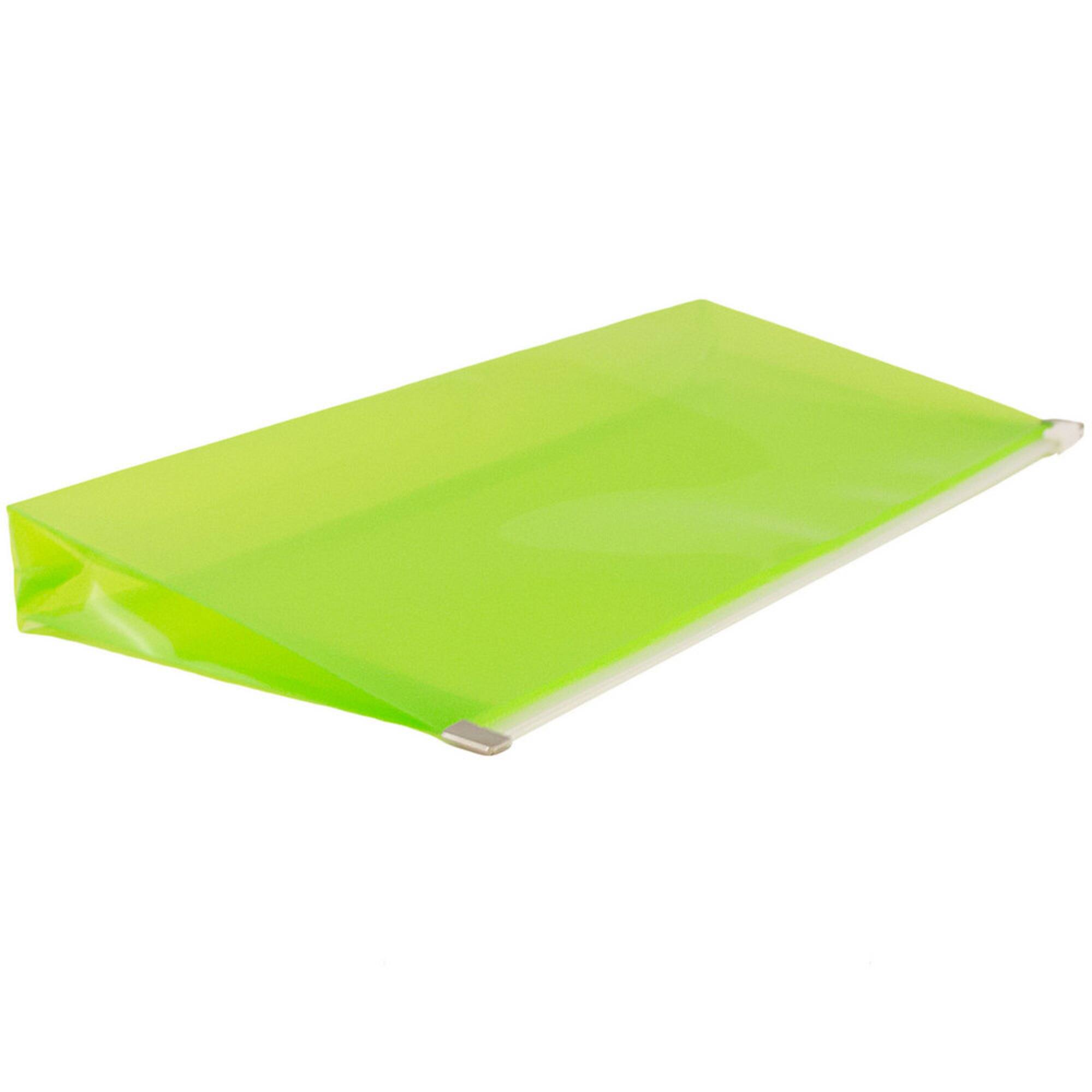 JAM Paper 5'' x 10'' Clear Plastic Pencil Pouch with Zip Closure